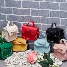 Bolso Bandolera Negro para Niñas con Lazo
