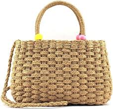 Bolso Capazo Pequeño de Rafia para Verano