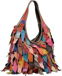 Bolso de Piel de Cordero Multicolor KELUINA
