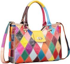 Liquidación de Bolsos de Cuero Multicolor KELUINA