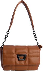 Bolso de Hombro DON ALGODON con Eslabones Negros