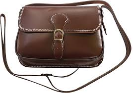 Bolso Rociero de Piel Marrón de Ubrique - 20x11