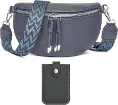 Riñonera de Cuero Azul para Mujer - Moda y Estilo