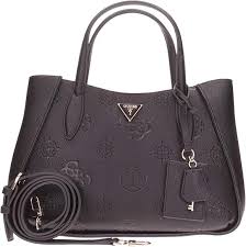 Bolso GUESS Keandra Satchel para Mujer - Negro con Logotipo
