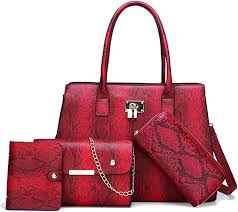 Conjunto de Bolsos Coolives: 4 Piezas Estilo Serpiente para Mujer