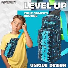 Bolso Bandolera Minecraft para Niños con Correa Ajustable