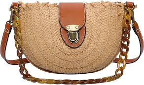 Bolso de Rafia Elegante para Mujer - Bandolera Verano