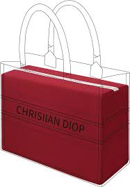 Insertar de Satín DGAZ para Dior Book Tote Mini - Almohada de Memoria Rouge Casaque