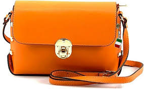 Bolso Bandolera de Piel Naranja para Mujer - Florence OTF808O