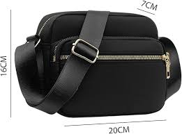 Bolso Bandolera Negro Impermeable