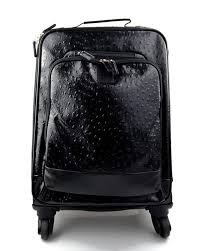Maleta Trolley Rígida de Piel Negra