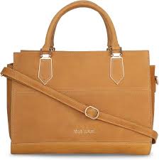 Bolso de Cuero Camel Pelle Luxur para Damas - Mediano