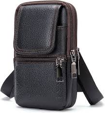 Bolso de Hombro Negro para Celular de Hombre