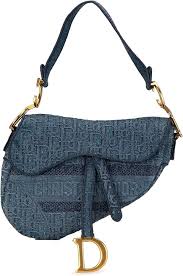 Bolso de Satén de Mezclilla Azul Dior - Segunda Mano