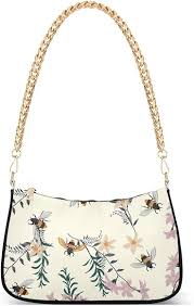 Bolso de Hombro Bordado con Cierre para Mujer