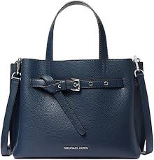 Bolso Marino Michael Kors Emilia de Piel Granulada