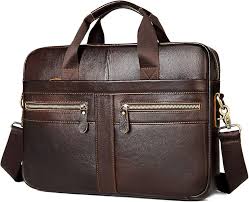 Maletín de Cuero Genuino VINBAGGE para Hombre