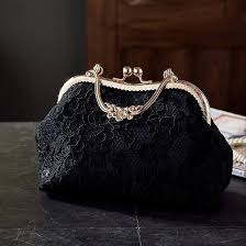Bolso de Satén Vintage para Noche de Fiesta