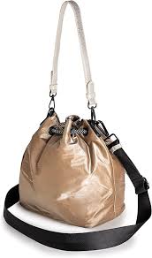 Bolso Bombonera Beige Charol Munich
