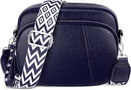 Bolso Bandolera Pequeño de Cuero PU con 3 Compartimentos