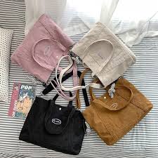Bolso de Mano Grande de Pana para Mujer LEMITA