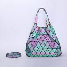 Bolso Holográfico Geométrico Plegable