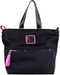 Bolso Shopper Negro Rejilla Técnica de LOLA CASADEMUNT