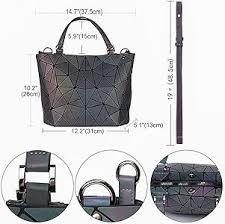 Bolsa Holográfica Geométrica Plateada