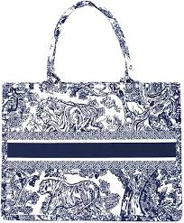 Bolso de Mano Retro de Lino y Algodón A-azul