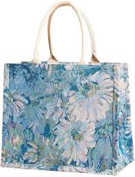 Bolsa de Lona Lievsious con Bordado Floral