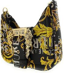 Bolso Hobo Versace Jeans Couture Mujer Negro - Dorado