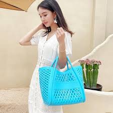 Bolsa de Playa Estética de Gelatina Blanca - Tamaño Pequeño