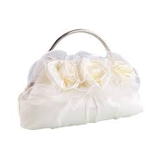 Bolsos de Fiesta Satinados Blancos para Mujeres - LZQPEARL