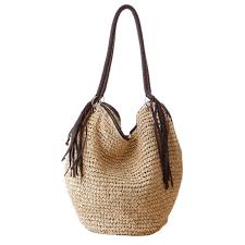 Bolso de Playa de Paja para Mujer