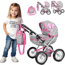 Cochecito de Muñeca Profundo Kinderplay con Bolsa