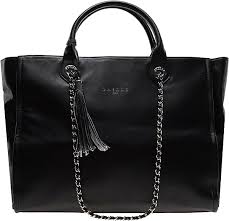 Bolso Maxi Shopper Gaelle Negro con Cremallera