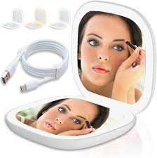 Espejo de Maquillaje LED Molbory 1×/5× de Viaje