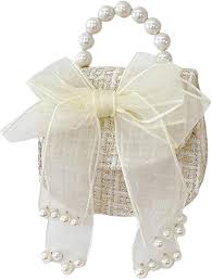 Bolsa Bandolera Infantil con Lazos y Perlas