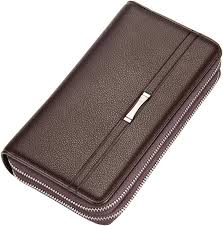 Bolso de Cuero Xieben para Hombre con Correa de Muñeca