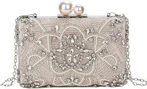 Bolso de Noche de Cristal Plata A+TTXH+L