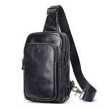 Bolso Bandolera de Cuero Genuino para Hombre