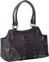 Bolso de Piel Sintética con Corsé y Tachuelas - Annabel Lee