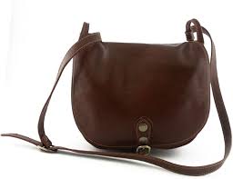 Bolso Bandolera de Piel Marrón para Mujer - Hecho en Italia