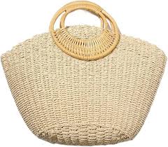 Bolso de Paja Tejido para Mujer