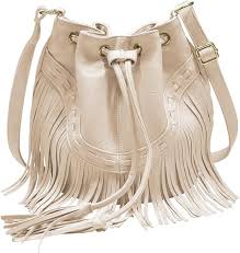 Bolso Cruzado con Flecos y Borlas para Mujer Jywmsc