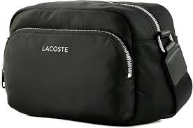 Bolso Cruzado Activo de Nylon Lacoste Negro