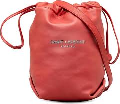 Bolso Cubo de Peluche Coral Saint Laurent - Segunda Mano