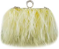Bolso de Noche de Pluma de Avestruz para Mujeres