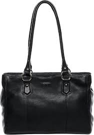 Bolso Tote Grande Noell de Cuero Negro para Mujer