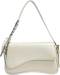 Bolso Clásico Retro Blanco para Mujer